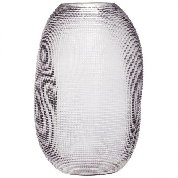 Hübsch Skleněná váza Dot Smoke Glass, béžová barva, šedá barva, sklo