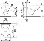 JIKA - Dino Závěsné WC, Rimless, bílá H8213770000001