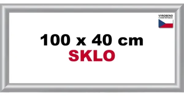 BFHM Plastový rám na puzzle 100x40 cm stříbrný