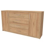 Nábytek Mikulík Komoda AURA 3 - hl. 36 cm ROZMĚR: (š/v/h) 170 x 86 x 36 cm