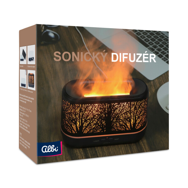 Černý sonický difuzér Exclusive - Stromy - Albi
