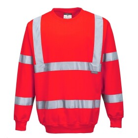 Mikina HI-VIS B303 pánská reflexní červená 2XL červená