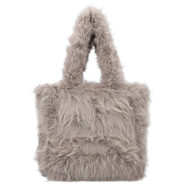 Stylová dámská plyšová kabelka do ruky Arianda, světle šedá