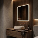 REA - Zrcadlo LED 70x70cm TOP-2 HOM-01521