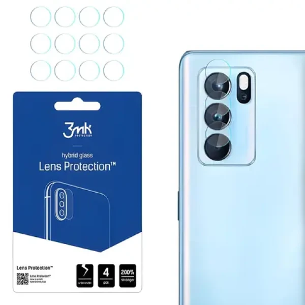 3mk Lens Protection / Sklo na fotoaparát / Oppo Reno 6 Pro 5G / 4 ks / 0,16 mm
