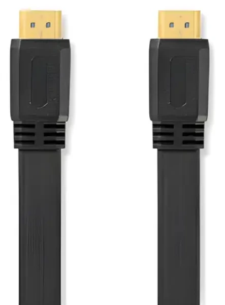 Nedis černá / Kabel HDMI / High Speed / Ethernet / 4K 30 Hz / 10,2 Gbps / 3 m / Plochý (CVGP34100BK30)
