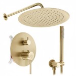REA - Podomítková sprchová sada Foss Clif Brush Gold + BOX REA-P5647