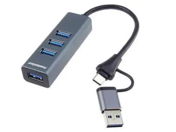 PremiumCord 5G SuperSpeed USB-C a USB-A Hub / Hub / 4x USB-A 3.2 Gen 1 / 5 Gbps (8592220027537)