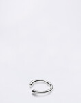 Maria Black Curl Ear Cuff Small Silver Silver