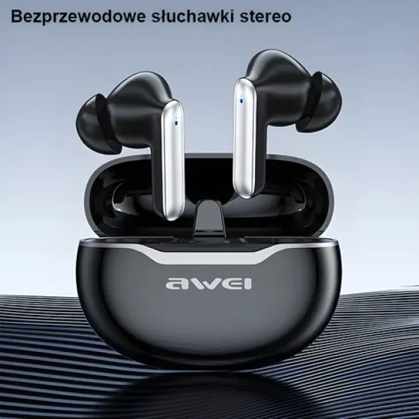 Awei T50 černá / Bezdrátová sluchátka / TWS / Bluetooth 5.3 / dobíjecí pouzdro (T50)