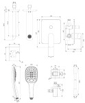 OMNIRES - SACRAMENTO vanový systém podomítkový, chrom lesk SYSSCW01XCR