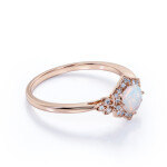 Emporial prsten 14k zlato Vermeil GU-DR14627R-ROSEGOLD-MOONSTONE-ZIRCON Velikost: 5 (EU: 49-50)
