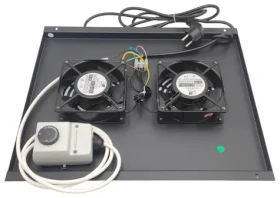 XtendLan Ventilace ECO 600 mm / Ventilace do rozvaděče / 2x ventilátor / termostat (SFAN602-BTERMO)