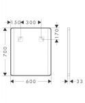 HANSGROHE - Xarita Lite Q Zrcadlo s LED osvětlením, 70x60 cm, matná černá 54962670