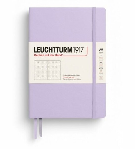 Leuchtturm1917 Zápisník Lilac Medium A5 tečkovaný