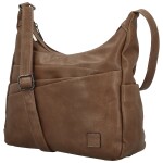 Stylová dámská koženková crossbody kabelka Gianni, khaki new