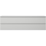 MEXEN/S - Orio koupelnová skříňka pod umyvadlo 160 cm s deskou, 2 zásuvky, šedá mat 91A10-16047-2-BFFC62