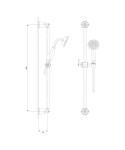 OMNIRES - ARMANCE sprchová souprava s tyčí chrom /CR/ ARMANCE-SCR