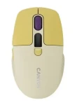 Canyon MW-26 žlutá / Optická bezdrátová myš / 800/1200/1600/2400 DPI / 6 tlačítek / BT + 2,4 GHz / Tichá (CNS-CMSW26Y)