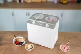 Unold 48830 Doppio bianco / Zmrzlinovač / 250 W / 1,2 l / nerezová ocel / otočné ovládání (48830)