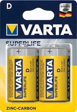 Varta Superlife Mono D R20 / Baterie / 1,5 V / Zinko-uhlíková / 2 ks / Blistr (02020101412)