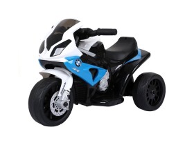 Mamido Dětská elektrická motorka BMW S1000RR tříkolka modrá