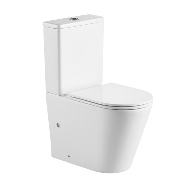 MEREO - WC kombi, vario odpad, kapotované, Smart Flush RIMLESS, keramické vč. sedátka VSD91T1