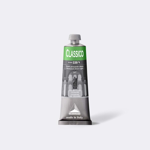 Olejová barva Maimeri Classico oil 60 ml - zelená permanentní světlá 339