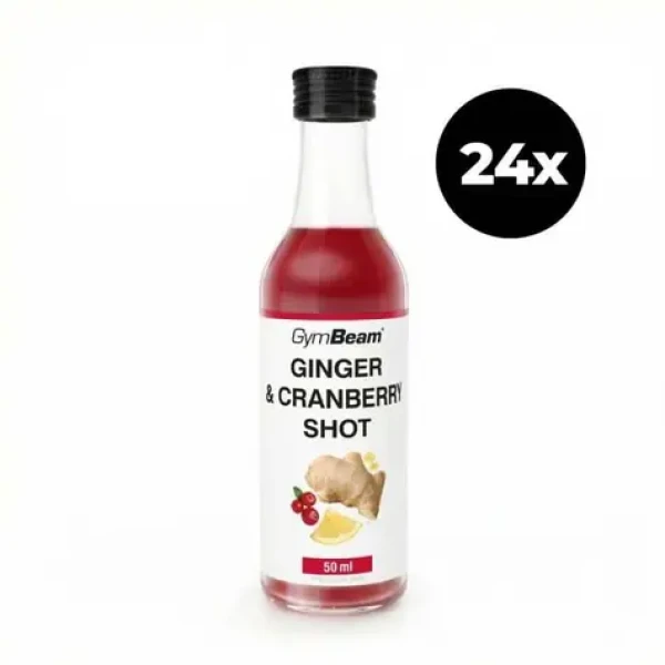 Zázvorový shot s brusinkami - GymBeam (24 x 50 ml) (115660-2-24x50ml)