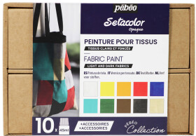 Pébéo Setacolor Opaque sada II. 10 x 45 ml v kartonovém kufříku