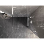 MEXEN/S - Lunar-B L sprchový kout dveře křídlové pravá 90 x 90, transparent, bílá 832L-090-090-20-00-P