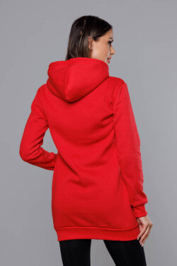 Tmavě červená dámská klokaní mikina model 17789374 J.STYLE Barva: odcienie czerwieni, Velikost: