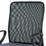 Kancelářská židle, látka MESH šedá / černá, plyn.píst