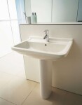 DURAVIT - Starck 3 Umyvadlo 60x45 cm, s přepadem, s otvorem pro baterii, WonderGliss, bílá 03006000001