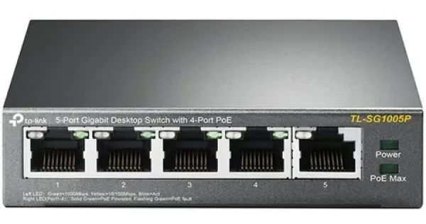 TP-Link TL-SG1005P / Switch / 5x 1000 Mbps / 4x PoE / PoE budget 56 W (TL-SG1005P(UN))