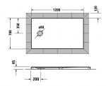 DURAVIT - Tempano Sprchová vanička 120x70x5 cm, bílá 720196000000000