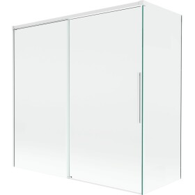 MEXEN/S - Rox vanová zástěna 2-křídlová posuvná 160 + 80 x 150, transparent, bílá 8C9-160-080-20-00