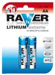 Baterie AA Raver, 1,5V Lithium, vydrží až 7x déle než alkalické baterie, 2 ks (BATAAR)