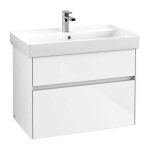 VILLEROY & BOCH - Collaro Umyvadlová skříňka, 75x55x44 cm, 2 zásuvky, Glossy White C01000DH