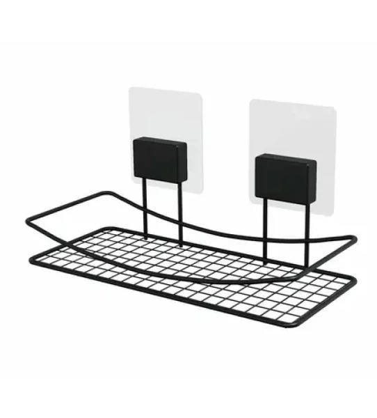 Compactor Bestlock Magic bez vrtání černá / Samolepicí police do koupelny (RAN10208)