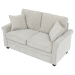 Rozkládací pohovka s matrací, 2místná, potah manšestrová béžová látka