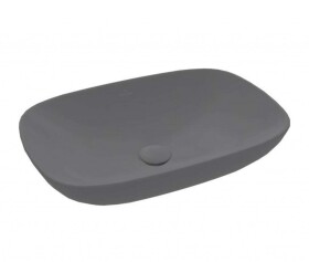 VILLEROY & BOCH - Loop&Friends Umyvadlo na desku, 62x42 cm, bez přepadu, CeramicPlus, Graphite 4A5001i4