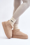 Dámské Sněhule Na Hrubé Podrážce Beige Caliksa 38