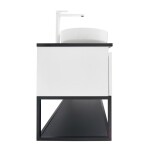 Koupelnová skříňka s žulovou krycí deskou SAT B-Way 119x30x45 cm bílá lesk BWAY120WZUBF BWAY120WZUBF