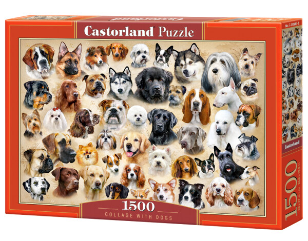 Castorland Puzzle - Psí koláž 1500 dílkú