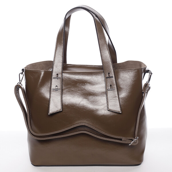 Elegantní dámská kabelka do ruky Paula, tmavě béžová