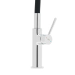 Dřezová baterie SAT se silikonovým ramínkem černá/chrom SATBSD290C2F SATBSD290C2F