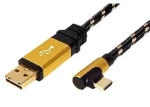 Roline USB kabel USB-A(M)-USB-C(M) lomený 90° / Kabel / USB 2.0 / oboustranný konektor / 3 m (11.02.9062)
