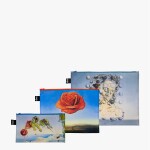 Taštičky na zip 3 ks LOQI SALVADOR DALI Flight of a Bee, Meditative Rose, Spheres