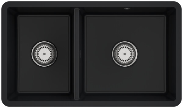 Keramický dřez Villeroy & Boch podstavný Subway 80 U, 338801R7, Pure Black 338801R7